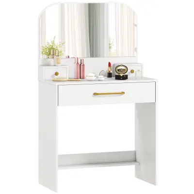 HOMCOM toaletna mizica iverna plošča 80D x 40Š x 135V cm belo