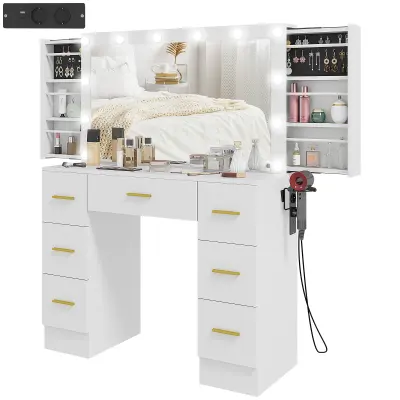 HOMCOM toaletna mizica iverna plošča 100D x 40Š x 137V cm bela