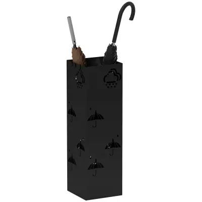 HOMCOM stojalo za dežnike jeklo 15,5D x 15,5Š x 49V cm črno