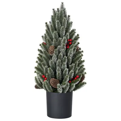 HOMCOM božično drevo PE, plastika Ø27 x 47V cm zeleno