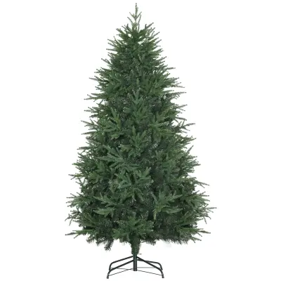 HOMCOM božično drevo PVC, PE, kovina 114D x 114Š x 180V cm zeleno