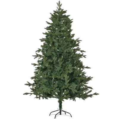HOMCOM božično drevo PVC, PE, kovina Ø120 x 180V cm zeleno