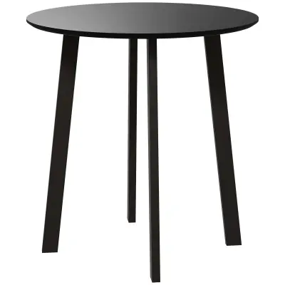 HOMCOM jedilna miza MDF, jeklo 72D x 72Š x 75V cm Črna
