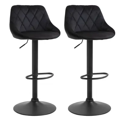 HOMCOM barski stol poliester, jeklo 48D x 46Š x 83 104V cm Črn