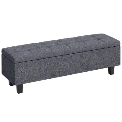 HOMCOM klop za sedenje lan 138D x 40Š x 45V cm temno siva