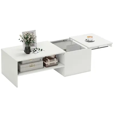 HOMCOM Kuhinjska miza iverna plošča 110D x 52Š x 36V cm bela