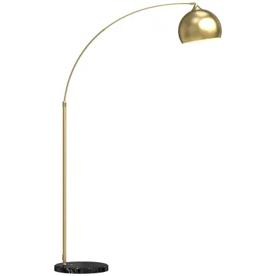HOMCOM stoječa svetilka kovina 110–115D x 30Š x 170–180V cm zlato