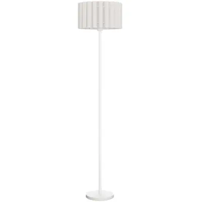 HOMCOM stoječa svetilka kovina, plastika 35D x 35Š x 153V cm belo