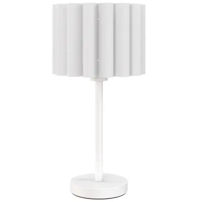 HOMCOM namizna svetilka kovina, plastika 25D x 25Š x 48,5V cm belo