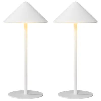 HOMCOM namizna svetilka kovina 15D x 15Š x 31,5V cm belo