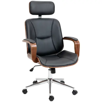Vinsetto pisarniški stol umetno usnje 66D x 65Š x 115 125V cm Črn