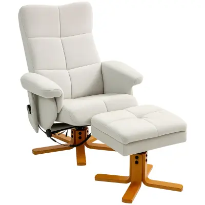 HOMCOM masažni stol poliester, pena 80D x 86Š x 99V cm Krem bel
