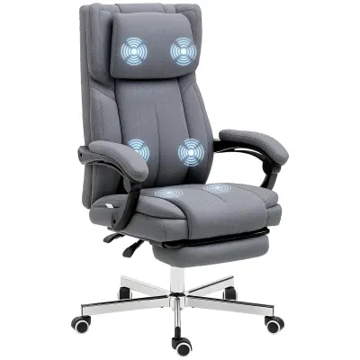 Vinsetto pisarniški stol poliester 65D x 61Š x 108 118V cm Siv