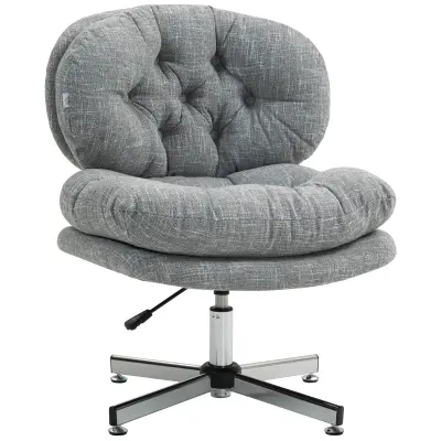 HOMCOM pisarniški stol poliester 65D x 65Š x 84–94V cm Siva