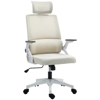Vinsetto pisarniški stol mreža 60D x 61Š x 104,5 121,5V cm Bež