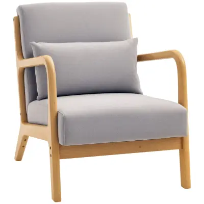 HOMCOM naslonjač poliester 61Š x 78G x 76V cm Siva