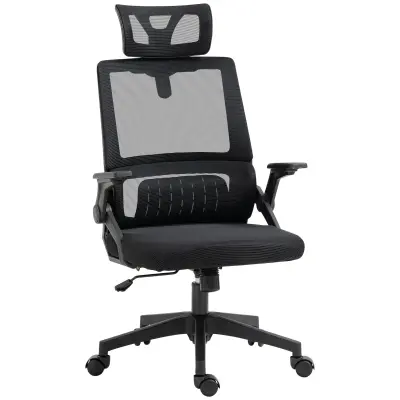 Vinsetto pisarniški stol mreža 60D x 61Š x 104,5 121,5V cm Črn