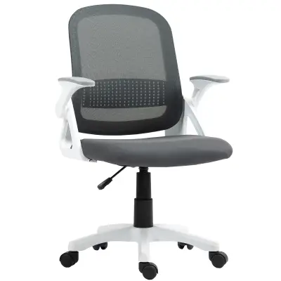HOMCOM pisarniški stol mreža 60D x 57,5Š x 91 101V cm Siv