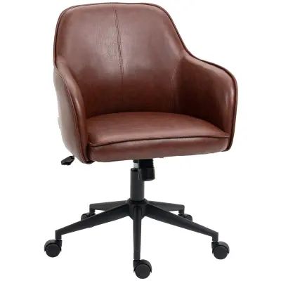 Vinsetto pisarniški stol umetno usnje, pena, najlon 58,5D x 62Š x 91V cm Rjava
