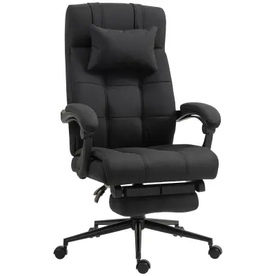 Vinsetto pisarniški stol poliester, pena 66Š x 76G x 112 120V cm Črn
