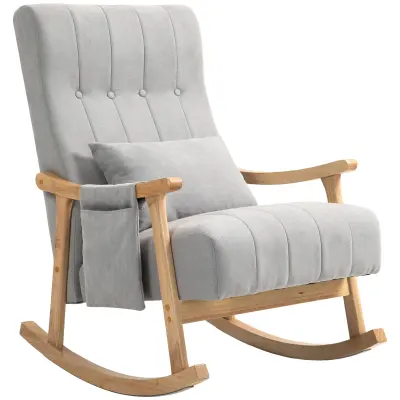 HOMCOM zibajoči stol poliester 65D x 90Š x 98V cm Siva