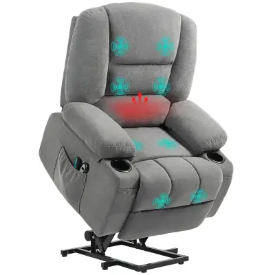 HOMCOM televizijski naslonjač poliester, pena 97D x 90Š x 102V cm Temno siva
