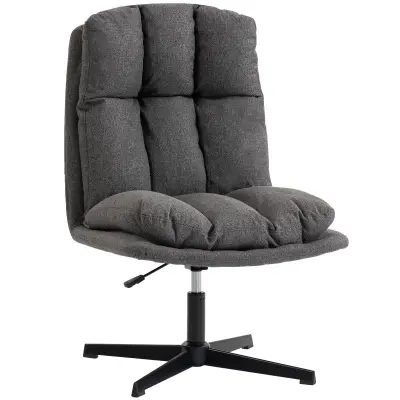 HOMCOM naslonjač poliester, pena 75D x 63Š x 102V cm Temno siva