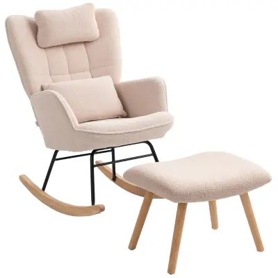 HOMCOM zibajoči stol poliester 101,5D x 70,5Š x 99,5V cm Bež