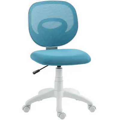 HOMCOM pisarniški stol mreža 59,5D x 53Š x 89V cm Moder