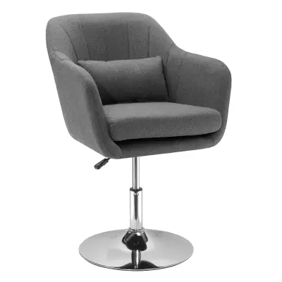 HOMCOM naslonjač poliester 60Š x 60G x 79–91V cm Temno siva