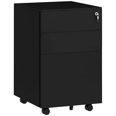 Vinsconi premični predalnik jeklo 37D x 43,5Š x 60V cm Črn