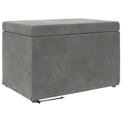 vidaXL Stolica Temno siva 61 x 41 x 40 cm Samet in Umetno Leseno