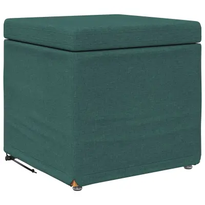 vidaXL Stolica Temno zelena 41 x 41 x 40 cm Tkanina in obdelano les