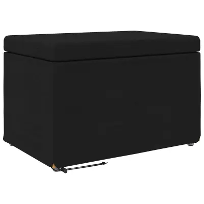 vidaXL Stolica Črna 61 x 41 x 40 cm Tkanina in obdelano les