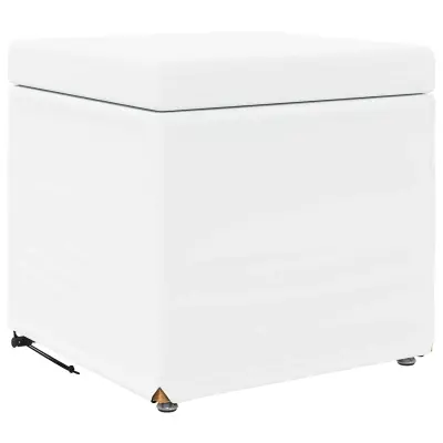 vidaXL Stolica Bela 41 x 41 x 40 cm Umetno Usnje in Umetno Leseno
