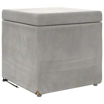 vidaXL Stolica Svetlo siva 41 x 41 x 40 cm Samet in Umetno Leseno