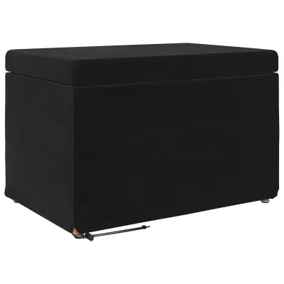 vidaXL Stolica Črna 61 x 41 x 40 cm Samet in Umetno Leseno