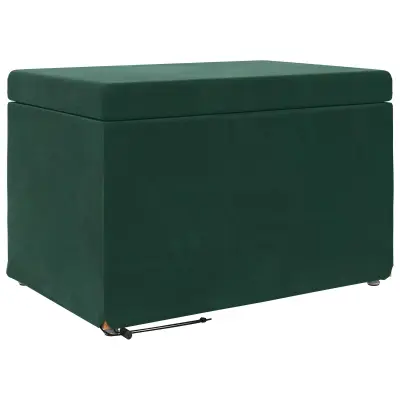 vidaXL Stolica Temno zelena 61 x 41 x 40 cm Samet in Umetno Leseno