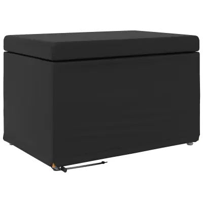vidaXL Stolica Črna 61 x 41 x 40 cm Umetno Usnje in Umetno Leseno