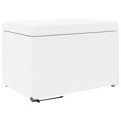 vidaXL Stolica Bela 61 x 41 x 40 cm Umetno Usnje in Umetno Leseno