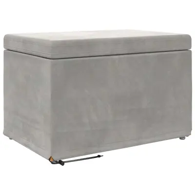 vidaXL Stolica Svetlo siva 61 x 41 x 40 cm Samet in Umetno Leseno