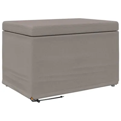 vidaXL Stolica Taupe 61 x 41 x 40 cm Tkanina in obdelano les