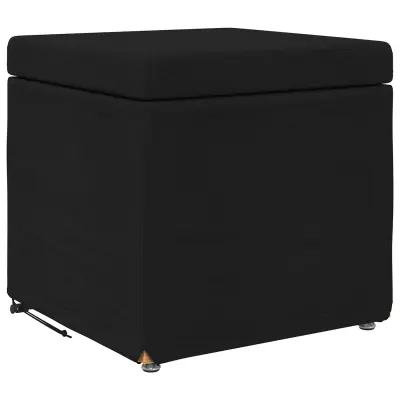 vidaXL Stolica Črna 41 x 41 x 40 cm Tkanina in obdelano les
