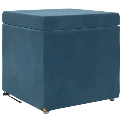 vidaXL Stolica Modra 41 x 41 x 40 cm Samet in Umetno Leseno