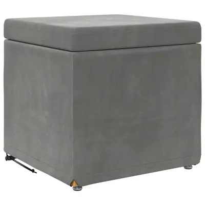 vidaXL Stolica Temno siva 41 x 41 x 40 cm Samet in Umetno Leseno