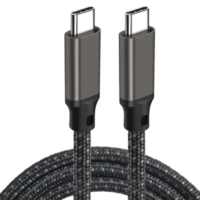 2M USB-C na USB-C kabel za hitro polnjenje - črn Titanium 2 m