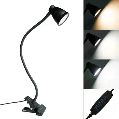 Zatemnljiva LED bralna svetilka/svetilka s kleščami 3000–6500 K