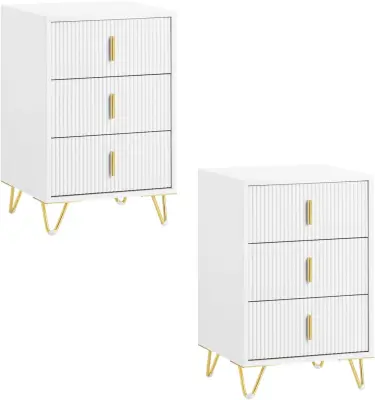 Nočni stol Predal Barva Bela 40x36x63cm FBT115-L-Wx2