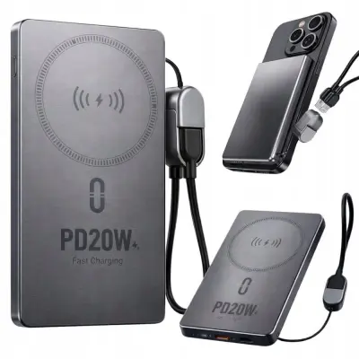 10000mAh prenosna baterija z Lightning in USB brezžični powerbank 20W