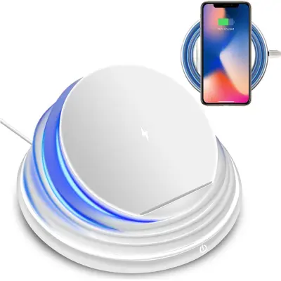 Slikonski zložljiv brezžični indukcijski polnilec 10W USB Qi Fast
